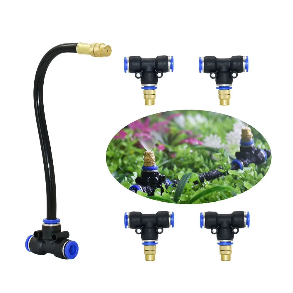 Outdoor Misting Nozzles 8mm Straight Push Lock Joint For Garden Irrigation Watering Sprinkler