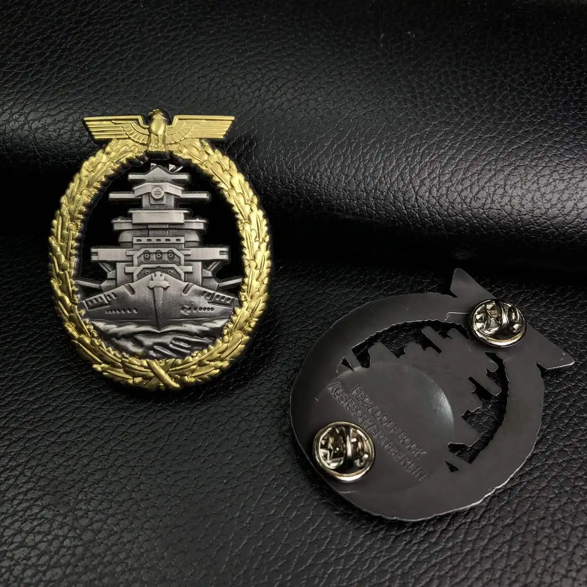 German Emblem Medallions of Colored Metal Nautical Brooch for Ships Medal Breast Pin Clothing Decorative Jewelry Brooch - Detail 1