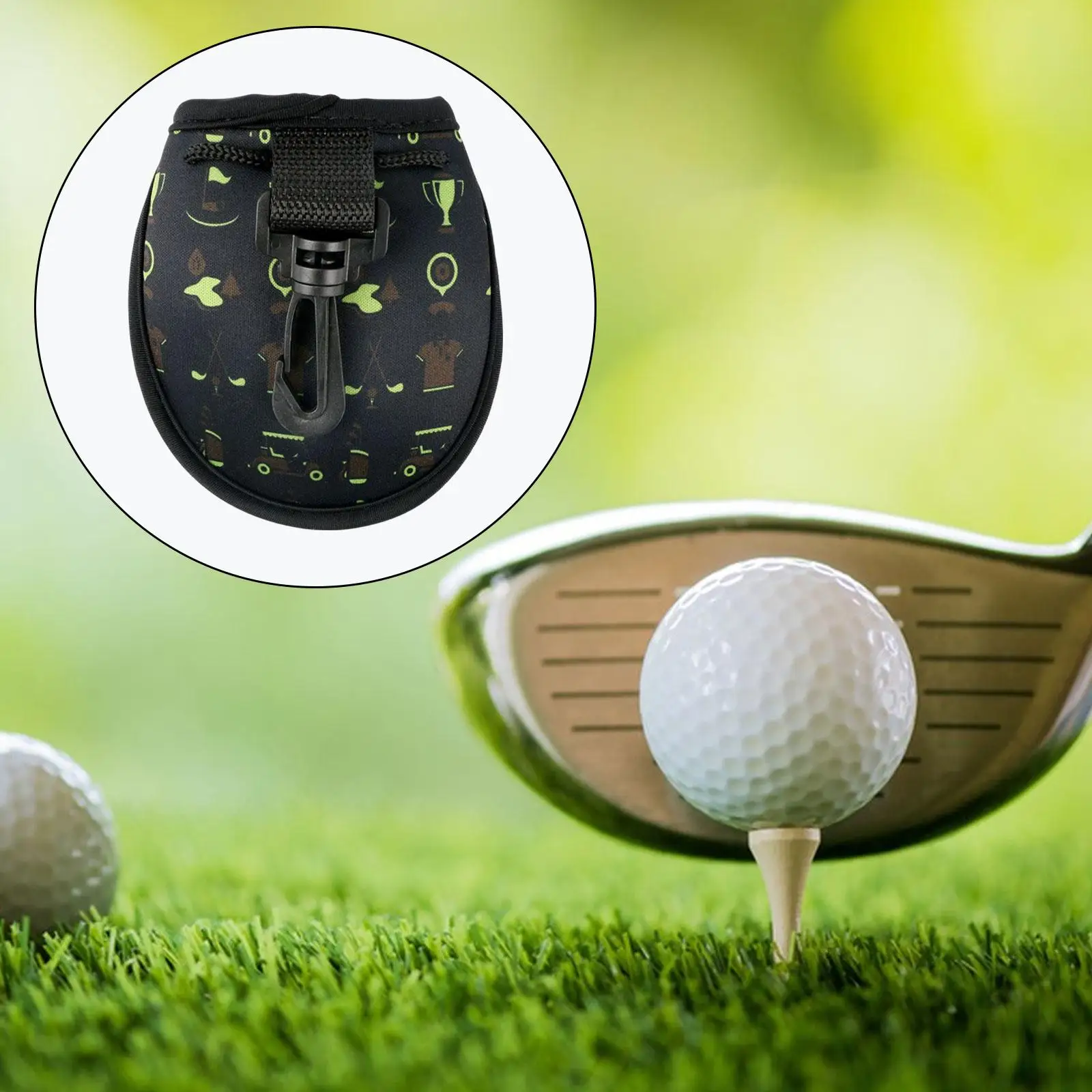 

Golf Ball Bag Neoprene Golf Ball Holder Waist Packs with Clip Hooks Mini Golf