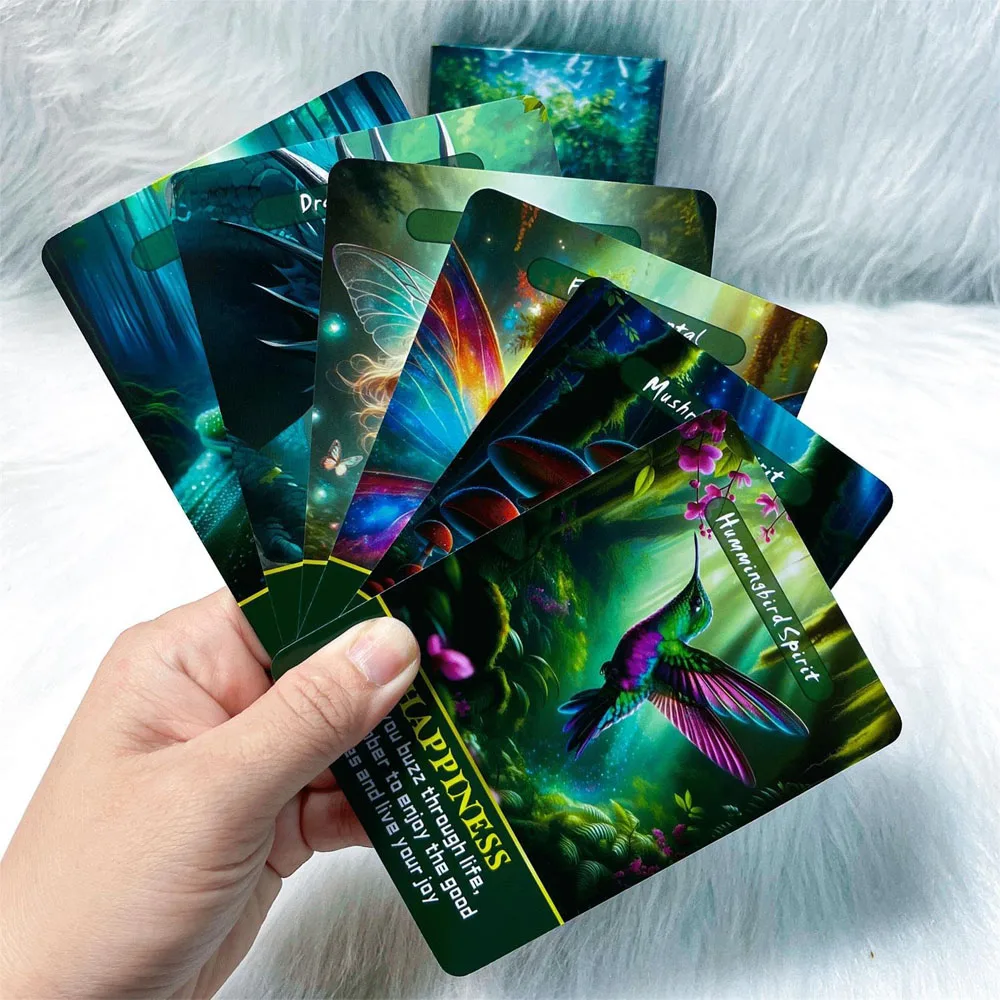 Forest Spirit Oracle Cards Set, 48 Unique Card Designs, Ideal for Spiritual Exploration  Daily Use, Perfect Gift for Enthusiasts