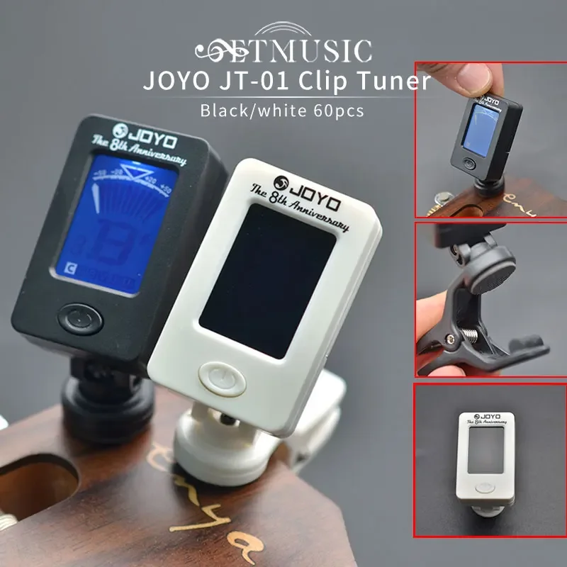 

60pcs Joyo JT-01 Chromatic Clip-On Digital Tuner 360 Degree Rotatable Guitar Tuners Machines for Guitar Bass Violin Ukulele