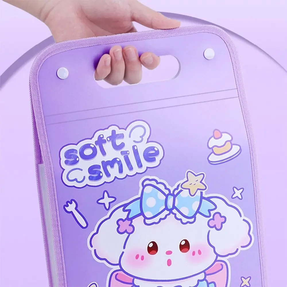 Tragbare wasserdichte tragbare vertikale Ordner-Testpapiertüte für Studenten, mehrschichtige Orgeltasche mit großem Fassungsvermögen, Aufbewahrung und Veredelung