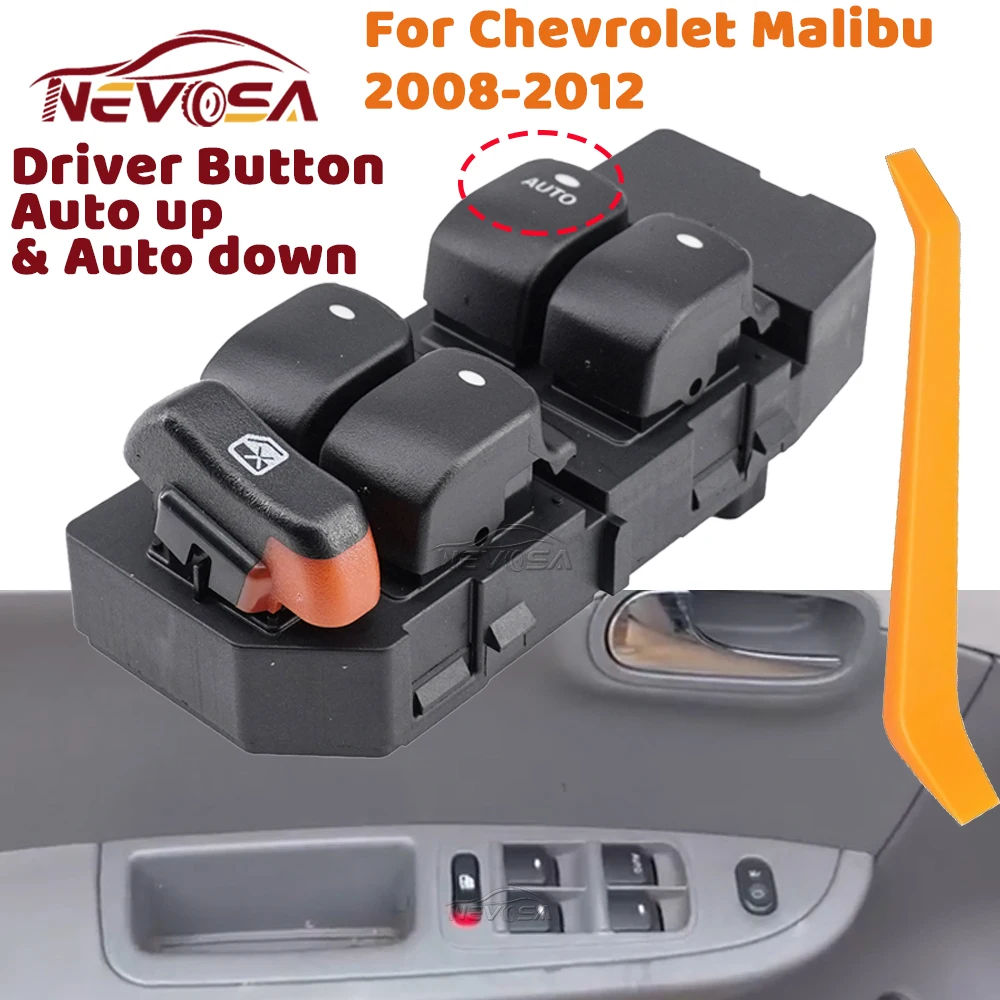 

Electric Power Window Switch For Chevrolet Malibu 2008 2009 2010 2011 2012 Master Glass Lifter Control Button 901-195 20807219