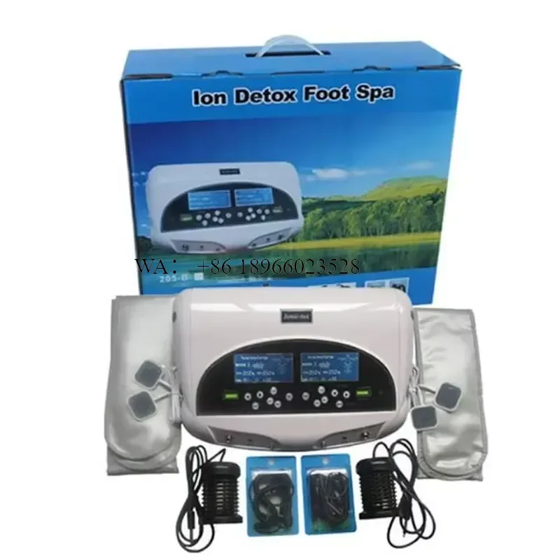 WMWMNU Dual Screen Ionic Detox Foot Spa Dual Channel Ion Foot Bath with Waist Belts for Home Salon Detox Gear
