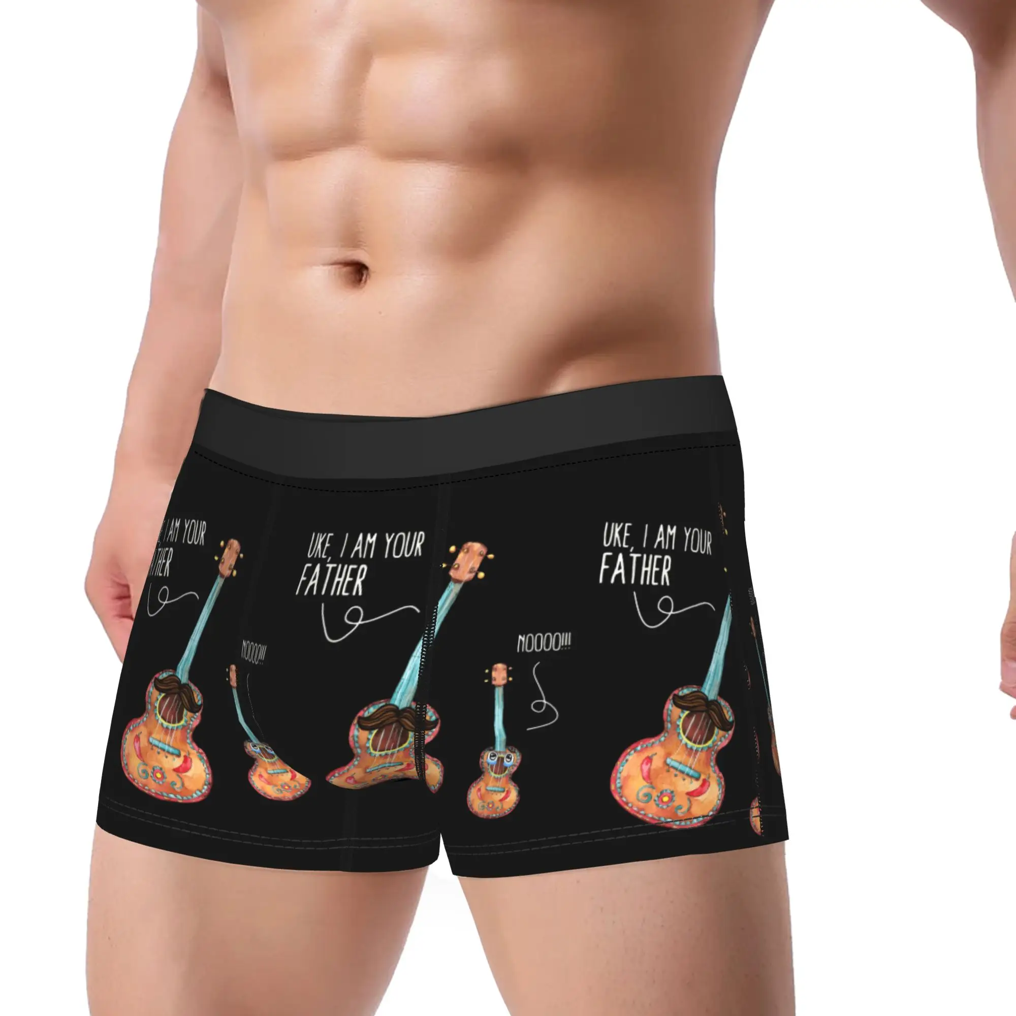 I Am Your Father Funny Guitar Lover Shorts Briefs  Underwear Quality Male Breathable Trunk Printed Plus Size Panties