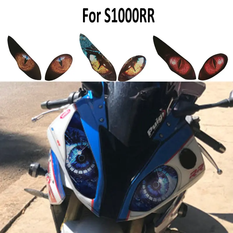 

Motorcycle Headlight Protection Stickers For BMW S1000RR 2015-2018 S1000 RR 2016 Head Light 3D Eyes Sticker Decoration Vehicle