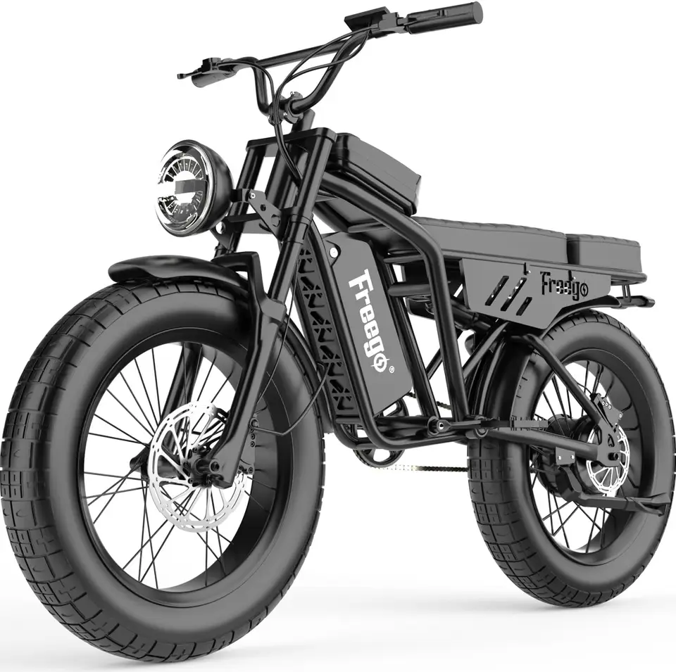 Freego F0 Electric Bike for Adults 1000W/48V/12.5AhOff Road Electric Bicycles 28MPH ebike 20x4 Fat Tires Electric Mountain Bike