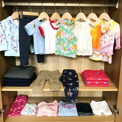 New Summer 43cm Baby New Born Doll Clothes Set Pajamas Clothes Leggings Outfit For American 18 Inch Girl Doll Toy Gift