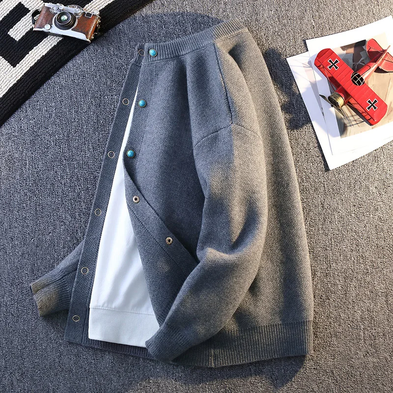 Men's Knitted Cardigan Round Neck Long Sleeve Button down Soft Fabric Casual Autumn Winter Warm Classic Fashion Men's Clothing