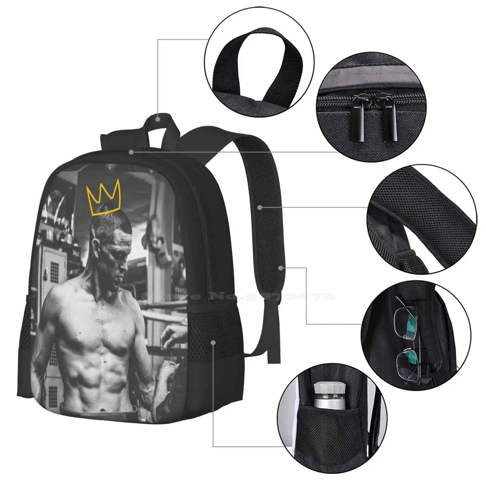 Nate ii große Kapazität Schul rucksack Laptop taschen Box kämpfer Nate Diaz Nathan Diaz Diaz Bros Nick Diaz Stockton Slap