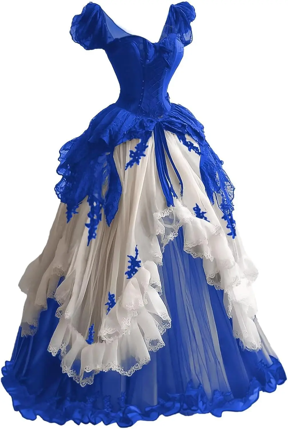 فساتين الزفاف الفيكتورية القوطية للعروس الحبيب مشد Ruched تنورة الجنية أثواب الزفاف ل Quinceanera