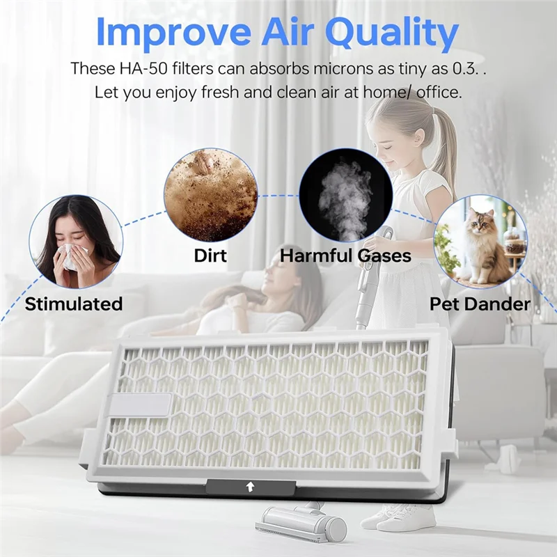 استبدال فلتر HEPA Airclean 50 لمرشحات فراغ C2 C3 النشطة SF-HA50 S4 S5 S6 S8 S8000 S8999 S6000 الكاملة