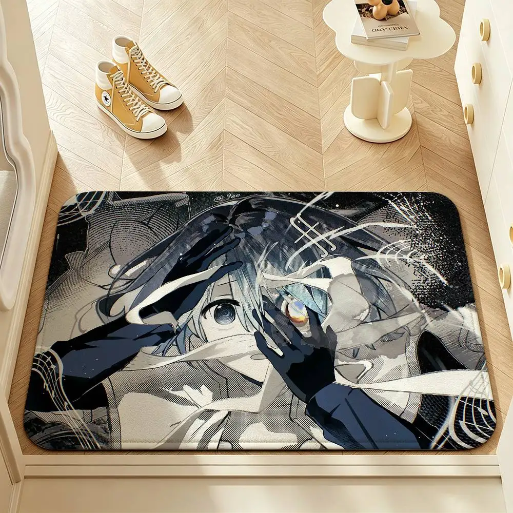 Anime P-Puella Magi S-Sayaka Miki Soft Comfortable Short Plush Rug Carpet mat Anti‑Slip Floor Mat Machine Washable Home Decor