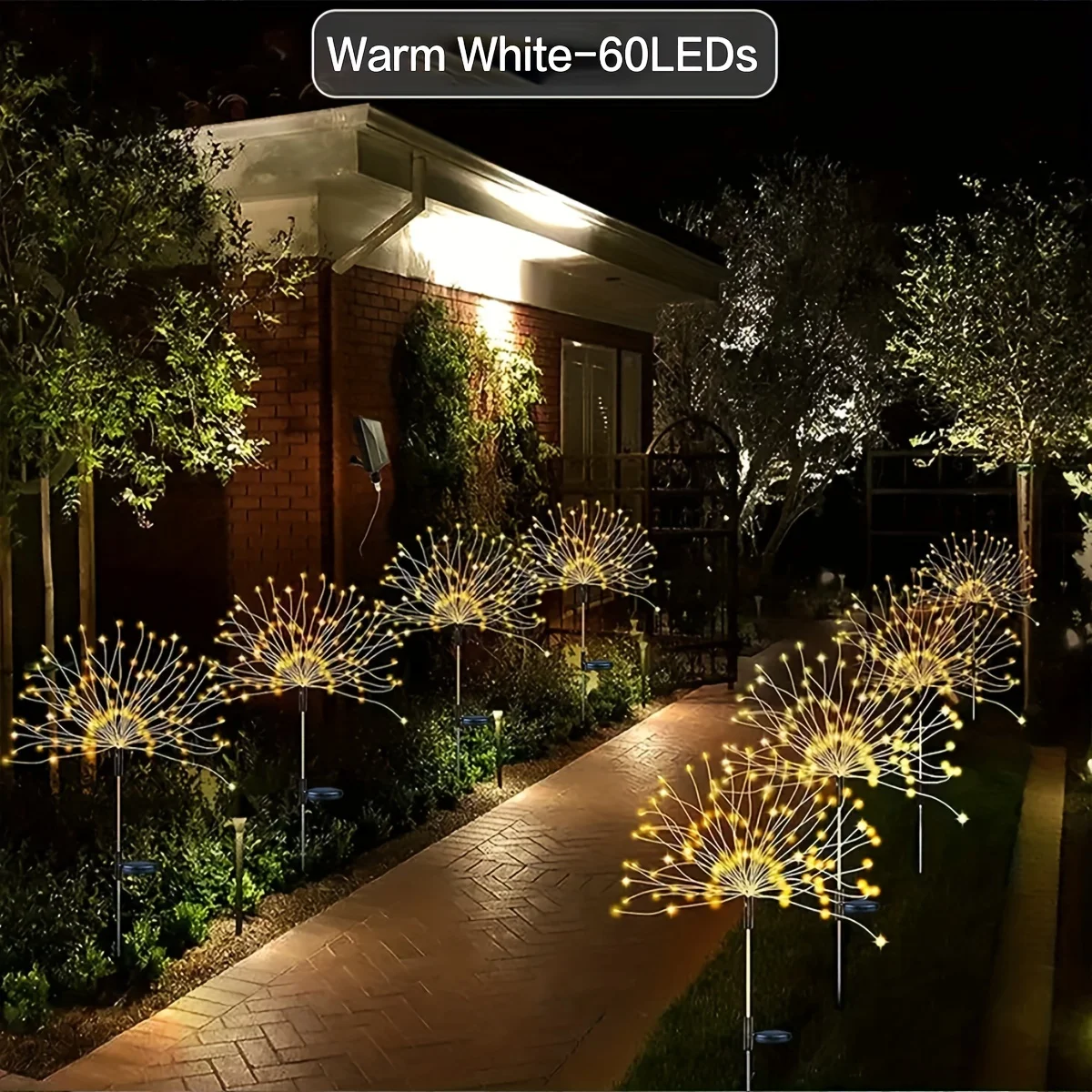 1pc 200 LED Solar Garden Light 8Mode Solar Firework Light Outdoor Waterproof Solar Lights For Garden Patio Pathway Party Wedding