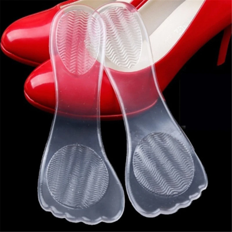 

1Pair Silicone Insoles Women Heel Five-finger Anti-slip Cushioning Pad High Heels Insole Antiwear Protector Stickers Shoe Pads