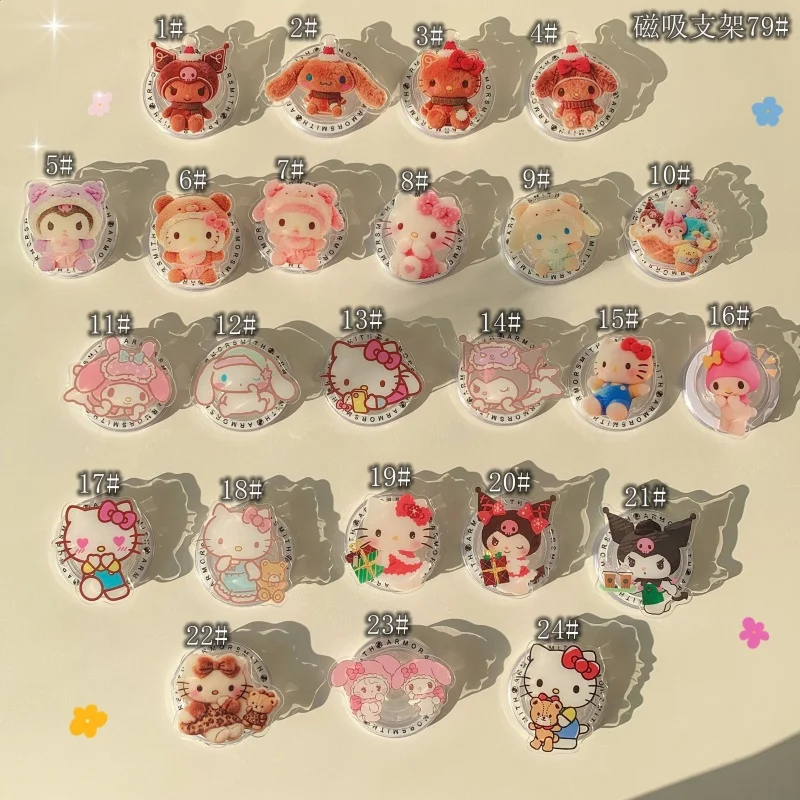 

Милая мультяшная коллекция Sanrio Hello Kitty, подходит для магнитного крепления MagSafe, сильная адсорбция для мобильного телефона