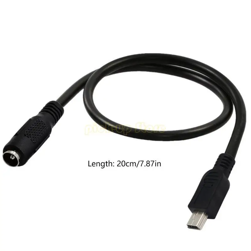 DC3.5x1.35mm/5.5x2.1mm ミニ USB オス充電ケーブル GPS DVR & 携帯電話用 メス ミニ USB 5pin オス電源