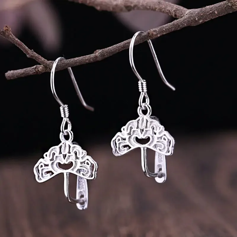 

925 Sterling Silver Women Drop Earrings Semi Mount Earrings Setting