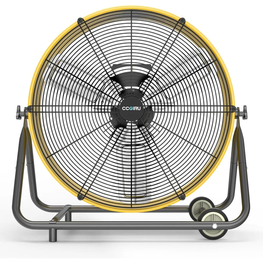 

24 Inch Industrial Drum Fan, 320W High Velocity Floor Fan 3-Speed Heavy Duty Metal