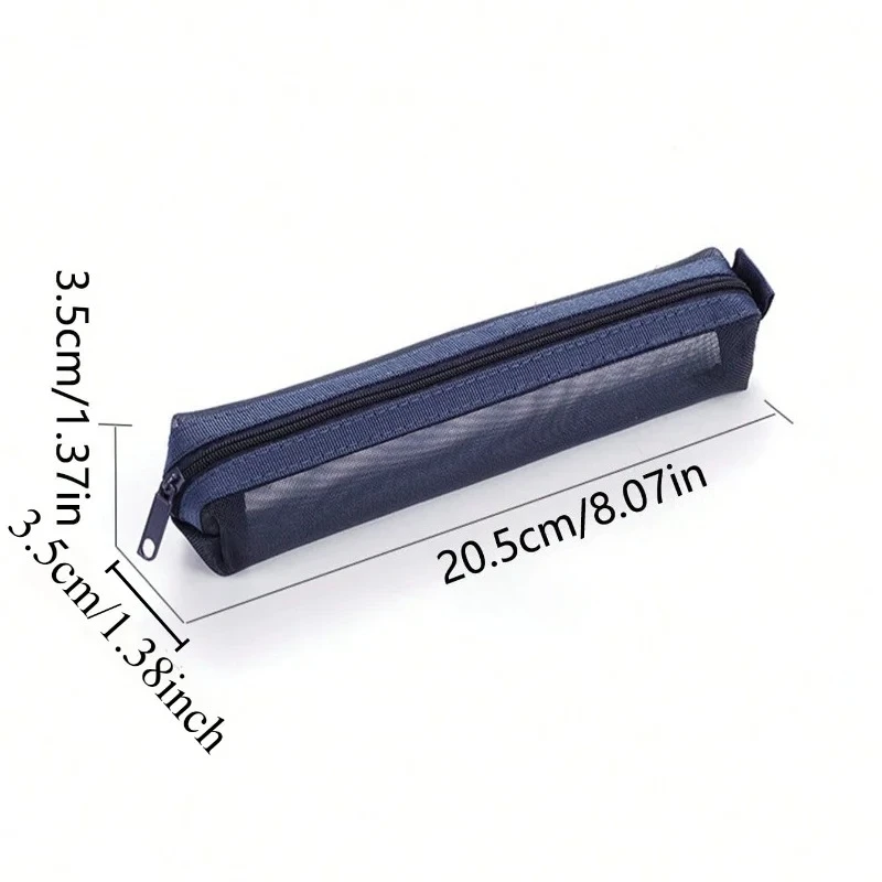 1 قطعة مقلمة شبكية حقيبة التخزين للامتحانات مقلمة محمولة متعددة الوظائف مربع القرطاسية حقيبة أقلام رصاص اللوازم المدرسية #6