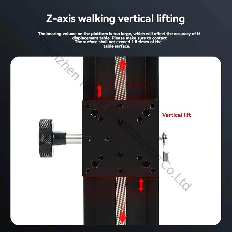 Z-axis Dovetail Groove Platform Displacement Long Stroke Vertical Lifting Type Manual Precision Fine-tuning Table LWZ60/40/25