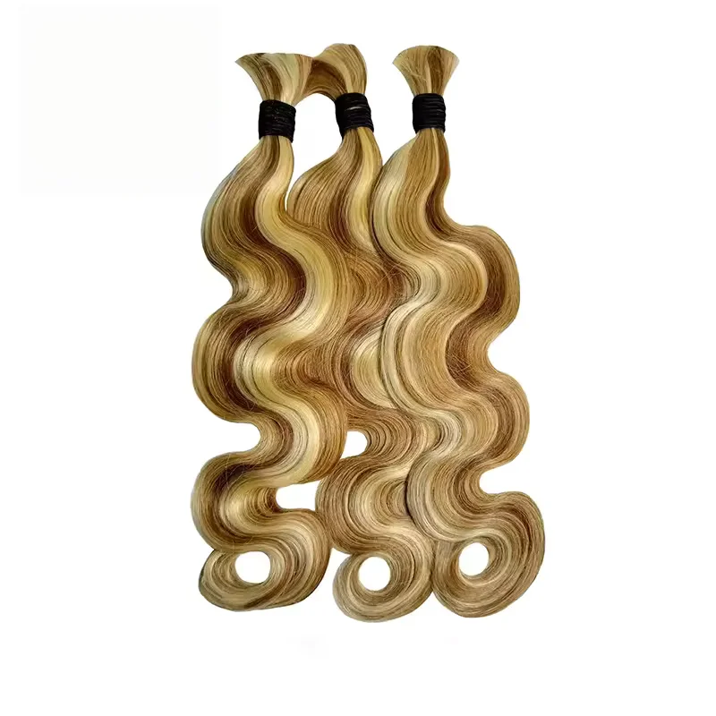 العسل شقراء P8/27/613 تسليط الضوء على شعر بشري لعذراء ملحقات السائبة الجسم موجة 10-30 بوصة ريمي الشعر البشري للتضفير