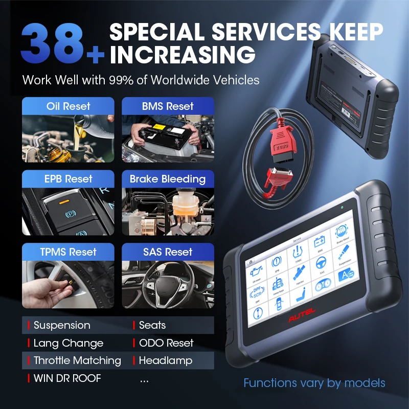 Autel MK808S أداة تشخيص السيارة قارئ رمز السيارات OE جميع الأنظمة التشخيص ثنائي الاتجاه obd2 الماسح الضوئي PK MX808S #5