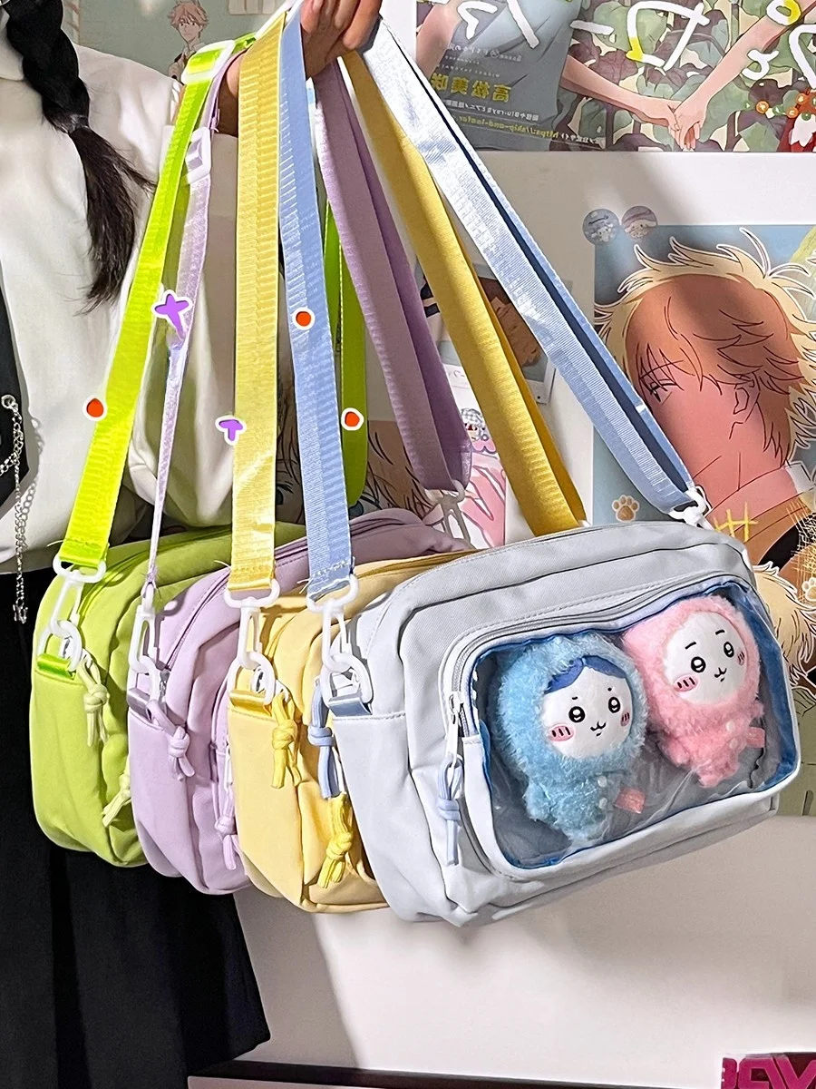 

Милая прозрачная школьная сумка JK на одно плечо, сумка через плечо для девочек, безболезненная сумка Biji Zabu, корейский кошелек для отдыха