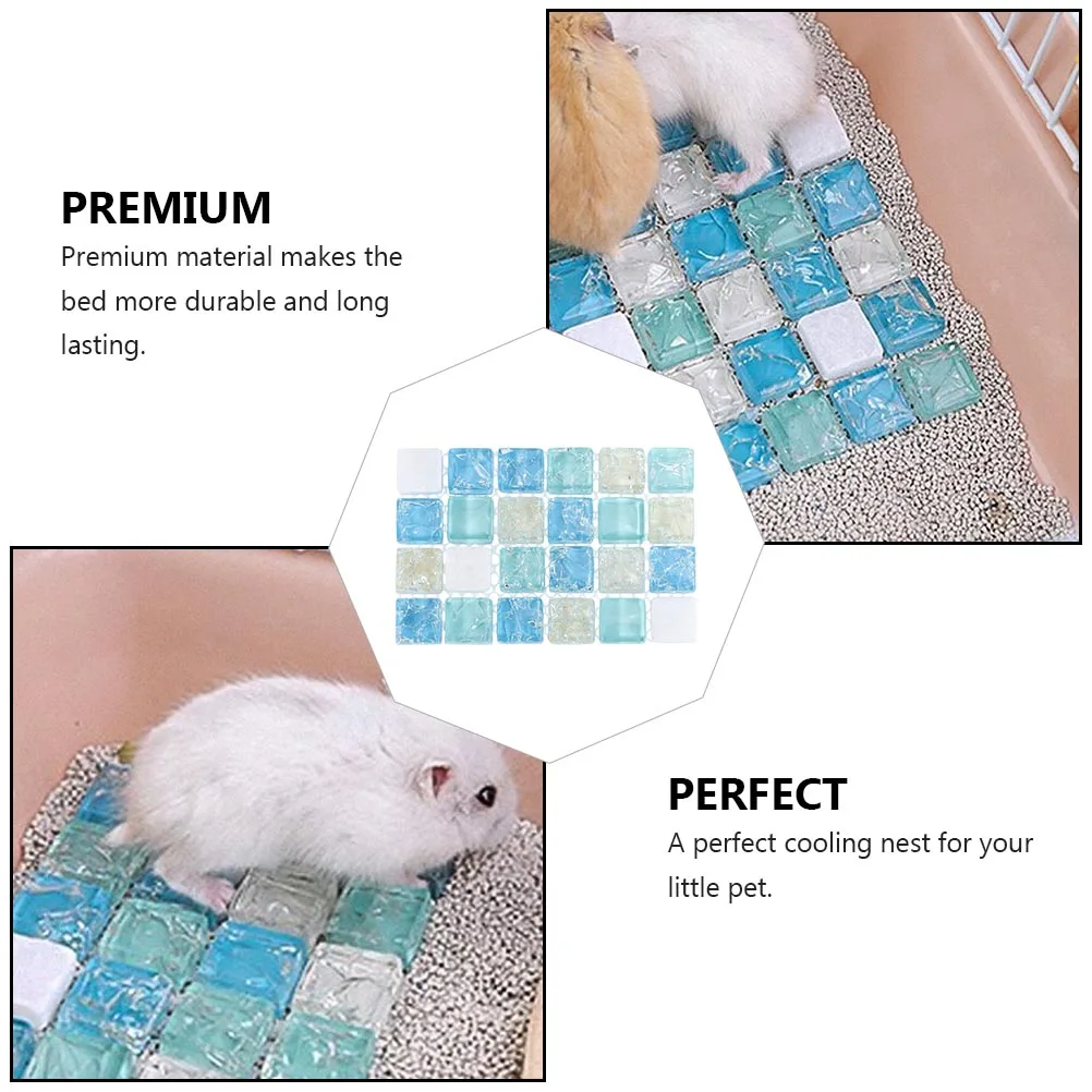 

2pcs Pet Cooling Plate Summer Bed for Hamsters Guinea Pigs Durable Stylish Healthy Material Cooling Nest Pet Supply