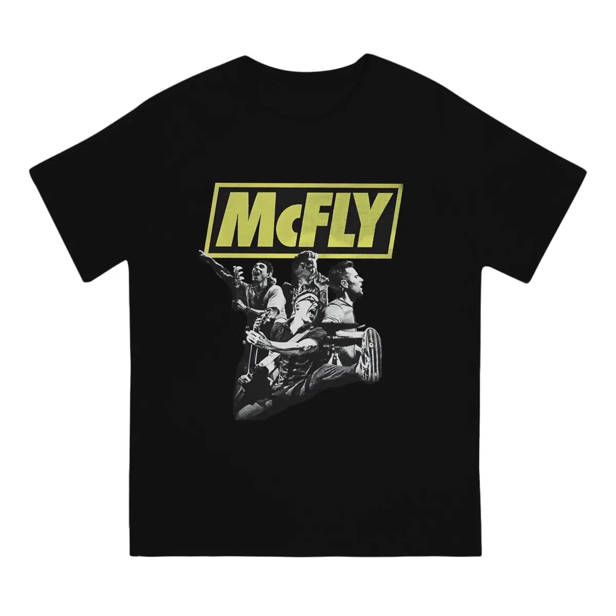 Three Men's T Shirts McFly Crazy Tees Short Sleeve Round Collar T-Shirts Pure Cotton Printed Tops