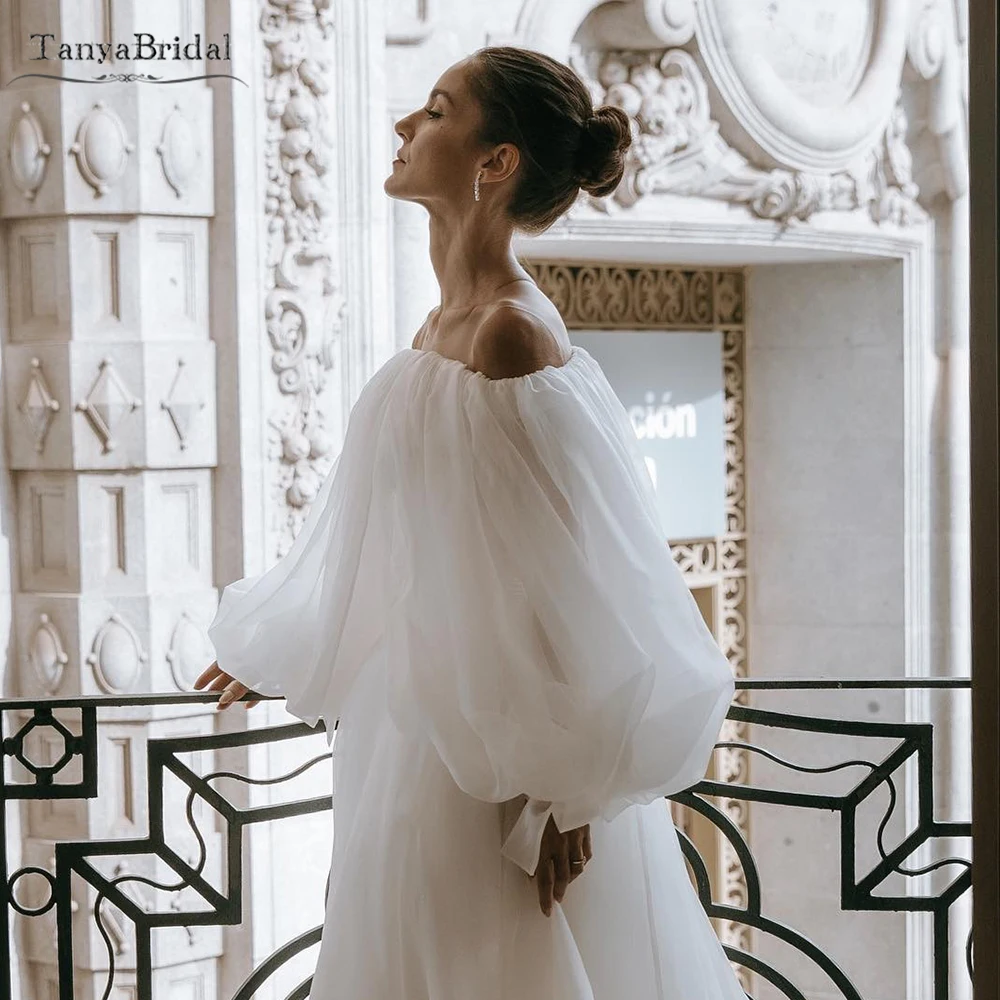 

3D Chiffon Puff Long Detachable Sleeves Boat Neck Wedding Accessories Romantic Beach Sleeves DG183