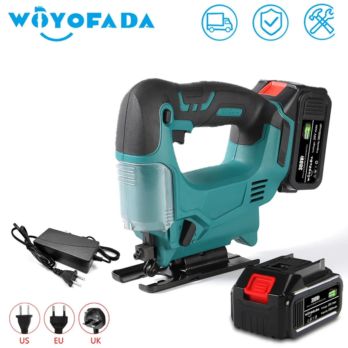 

65mm 2900RPM Cordless JigSaw With Quick Blade Change Electric Power Tool Jigsaw Woodworking Power for Makita 18V Battery