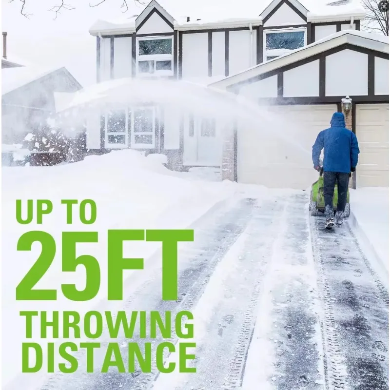 منفاخ الثلج الكهربائي المحمول المشي الخلفي، قطعة أثرية لاسلكية صغيرة تعمل بالبطارية على الطرق #1