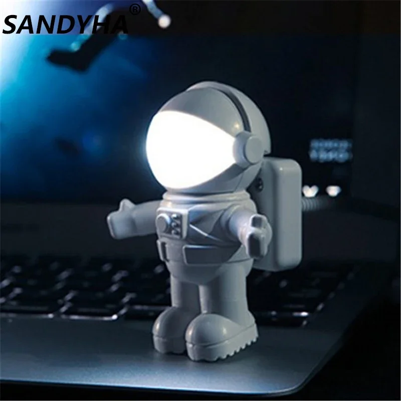 

Flexible USB White Astronaut Tube Portable LED Night Light DC 5V Bulb For Computer Laptop PC Notebook Reading Home Decoration