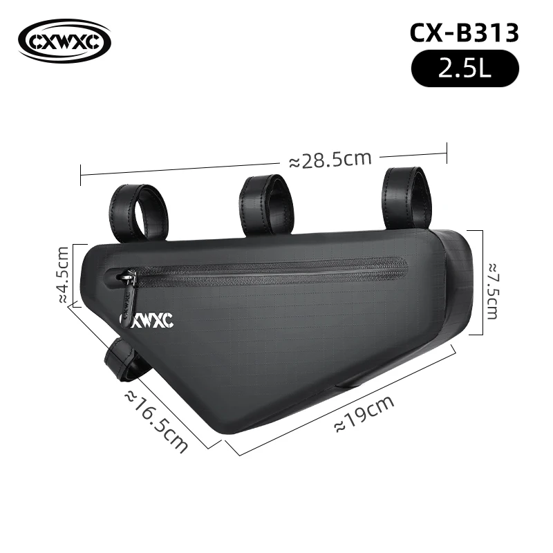 CXWXC Volledig waterdichte fietsdriehoekstas Fietsframe Voorbuistas Fietstas Batterij Fietstas Verpakkingszakje Accessoires ﻿