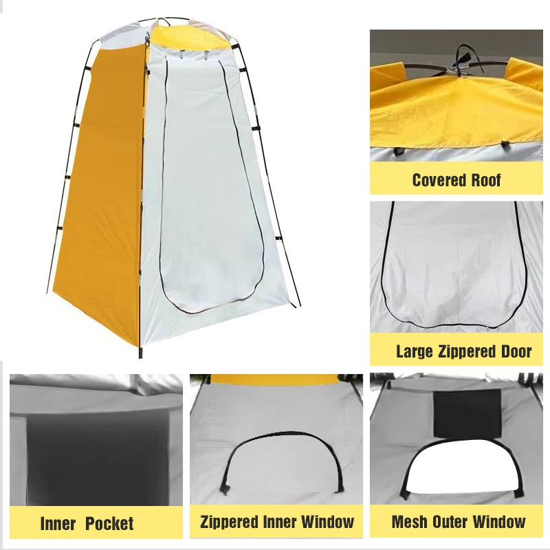 Westtune Privacy Shower Tent Outdoor Waterproof  Changing Room Shelter for Camping Hiking Emergency Toilet Shower Bathroom