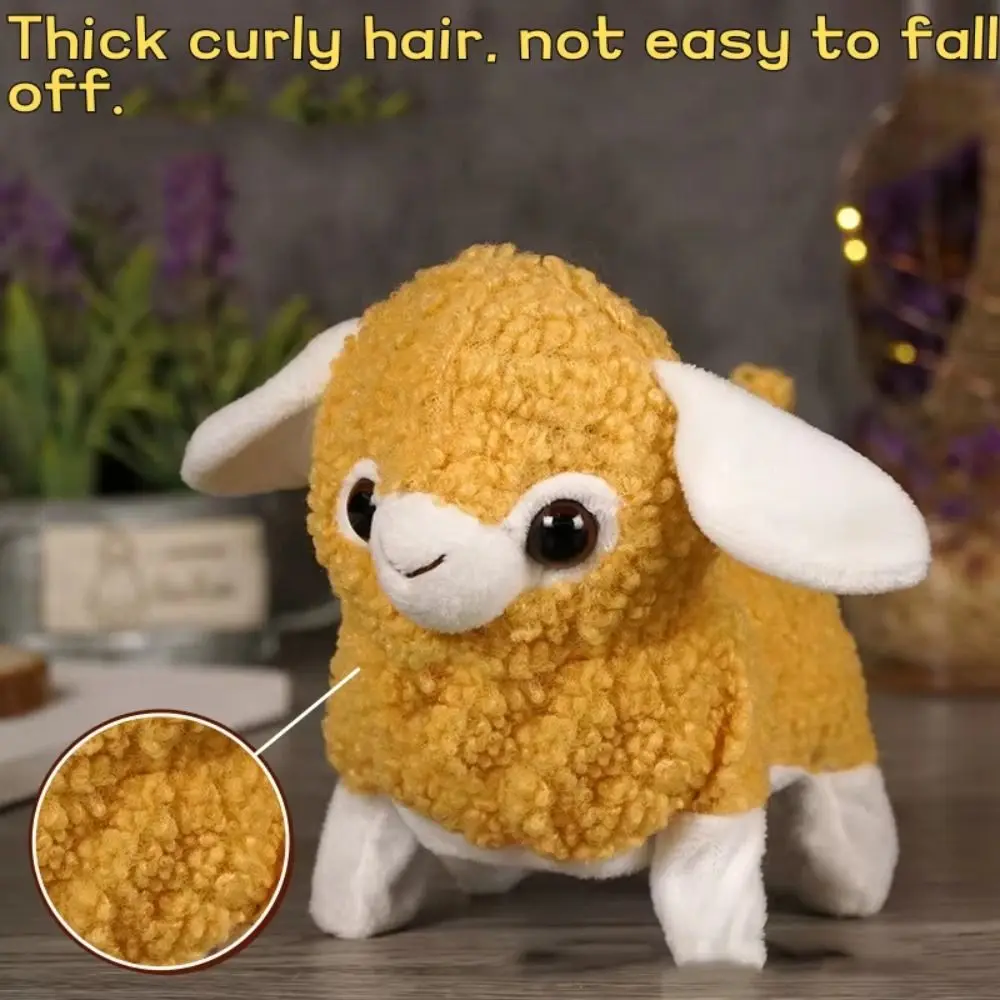 จําลองไฟฟ้า Alpaca ของเล่นเสียงของเล่นเสียงร้องเพลง Lamb การเคลื่อนไหวการ์ตูน Walking Interactive Alpaca ของเล่นเด็ก