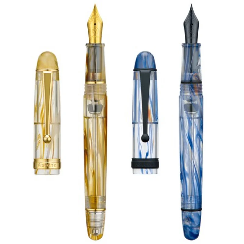 

A+ Asvine V126 Vacuum Filling Fountain Pen EF/F/M/1.1 Nib, Brown Gray writing pen