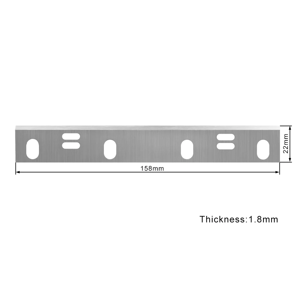 TASP 2pcs 158x22x1.8mm HCS Jointer Knives 6\