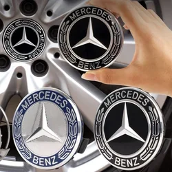 4 adet 75mm araba tekerlek jant kapağı göbek kapakları rozet aksesuarları Mercedes benz AMG C E S GLE CLC sınıfı W204 W203 W205 W124 W221