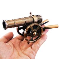 Mini Alloy Cannons Figurine Artillery Launcher Model Statue Sculpture Crafts Home Office Desktop Decor Ornament Birthday Gift