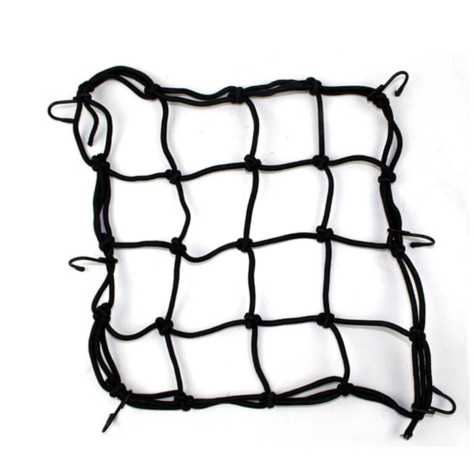 Black Premium Motorcycle Luggage Net And 1 Luggage Strap With Hook Elastic And Durable Safety Net