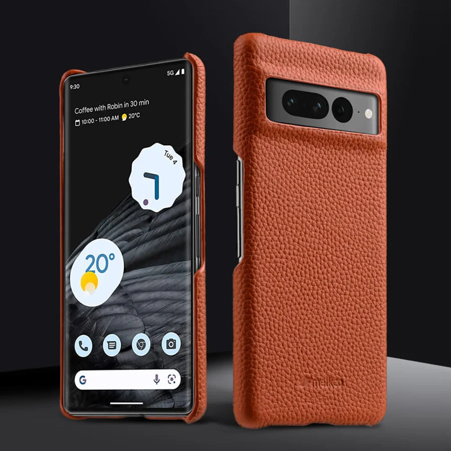 Melkco Premium Genuine Leather Case for Google Pixel 7 Pro 5G Luxury Fashion Business Natural Cowhide Phone Cases Cover