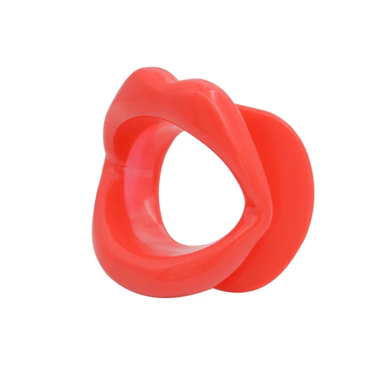 Silicone boca aberta gag para adultos fetiche oral bondage boca plug lábios forma erótica fixação oral o anel dilatador