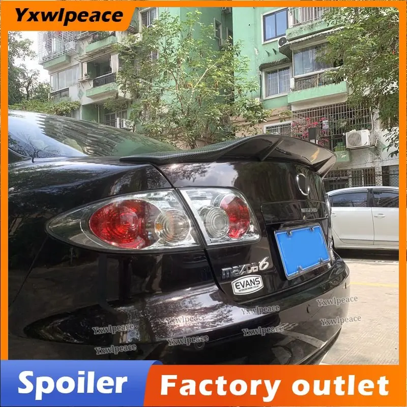 

Для Mazda 6 2003 2004 2005 2006 2007 2008 2009 2010 2011 2012 2013 R Стиль Настоящее углеродное волокно/FRP задний багажник губа спойлер крыло