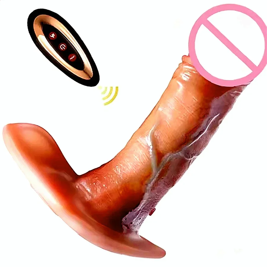 Wearable Remote Control Thrust Vibrator 10 Vibration & 5 Thrust Modes Easy Clean Adult Pleasure Intimate Toy for Women Man Gay