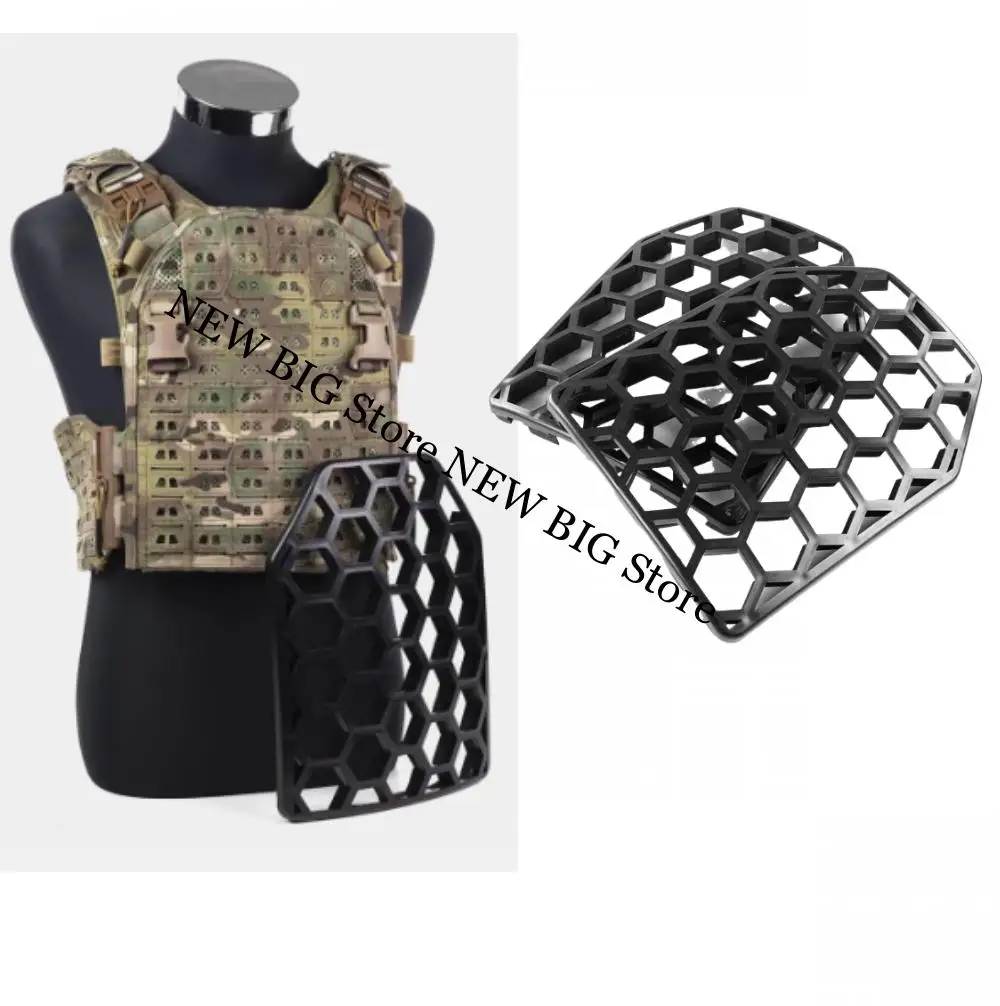 tactical-vest-breathable-hollow-out-honeycomb-insert-plate-panel-hunting-airsoft-accessories-for-aspc-sapi-size-m