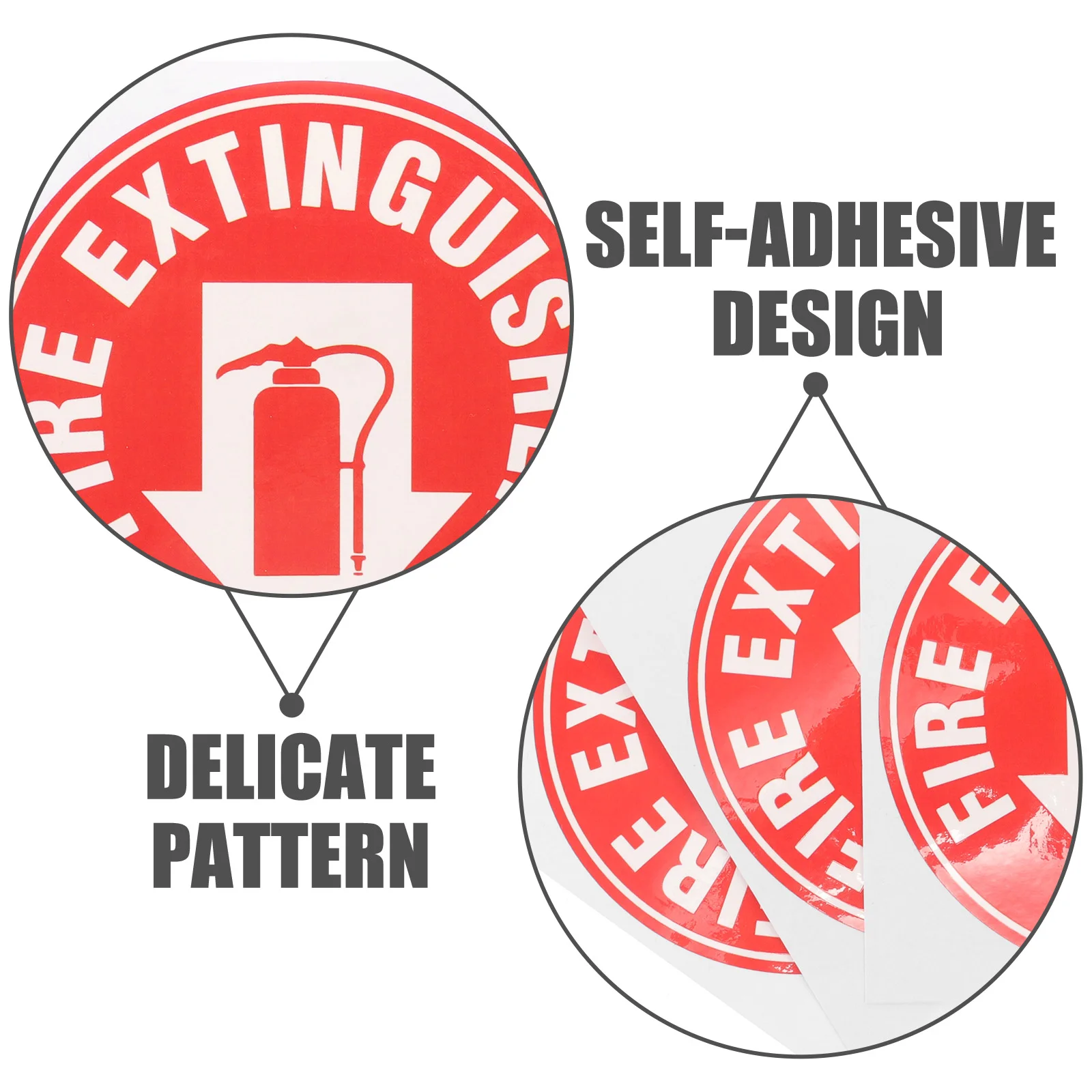 3 Pcs Fire Extinguisher Sticker Stickers Adhesive Sign Decal for Safety Waterproof