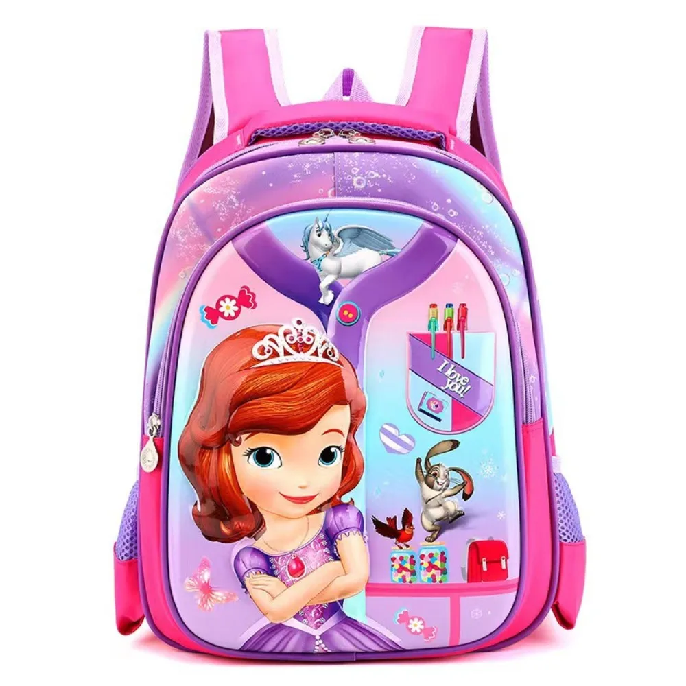 Disney Snow White Kids Backpack Lightweight Breathable Waterproof Scientific Stratification High-capacity 3D Shell School Bags