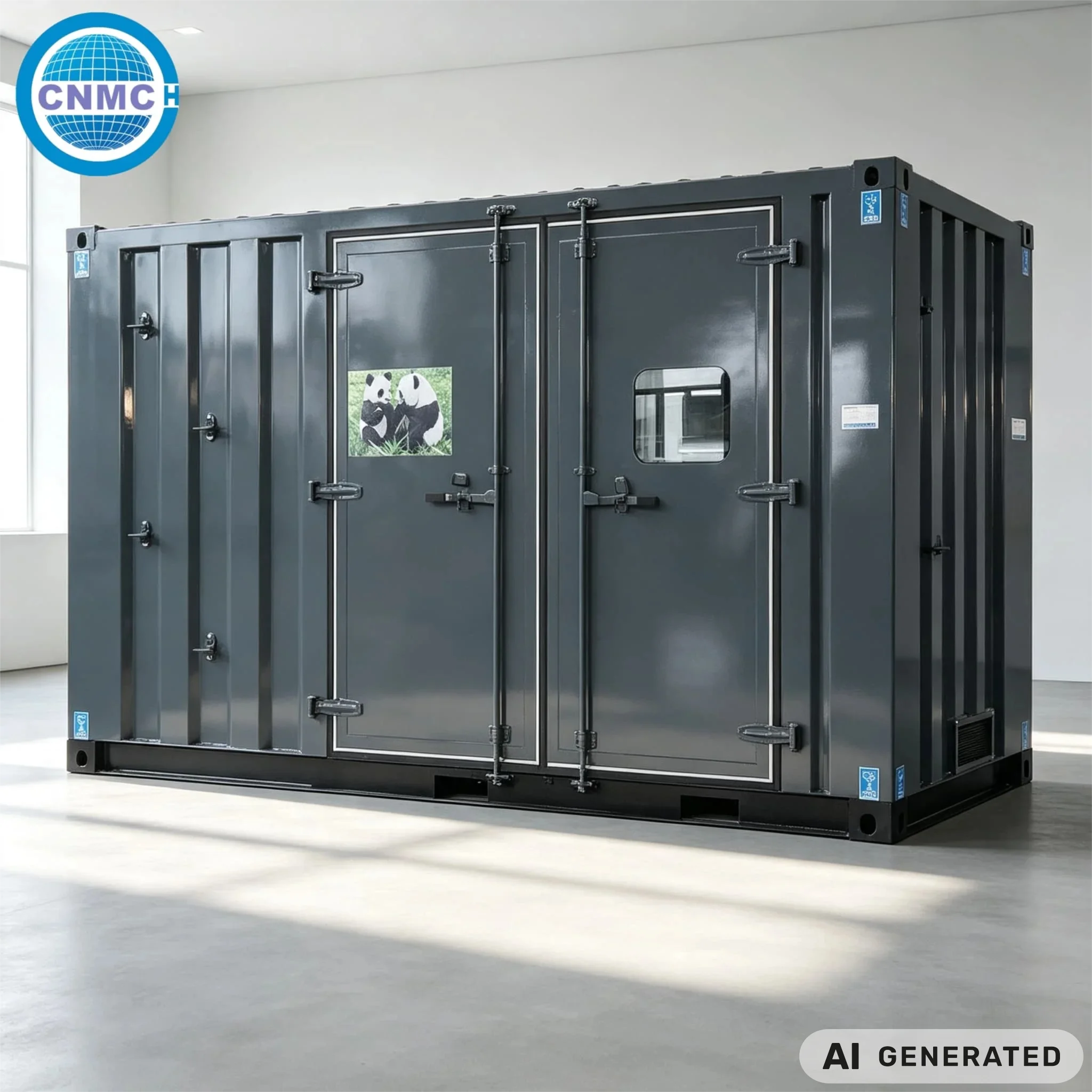 CNMC 300KW 500KW 1000KW Container Type Diesel Generator 13.8kV 60HZ Baudouin Electric Data Center UL 2200 EPA CE Certified